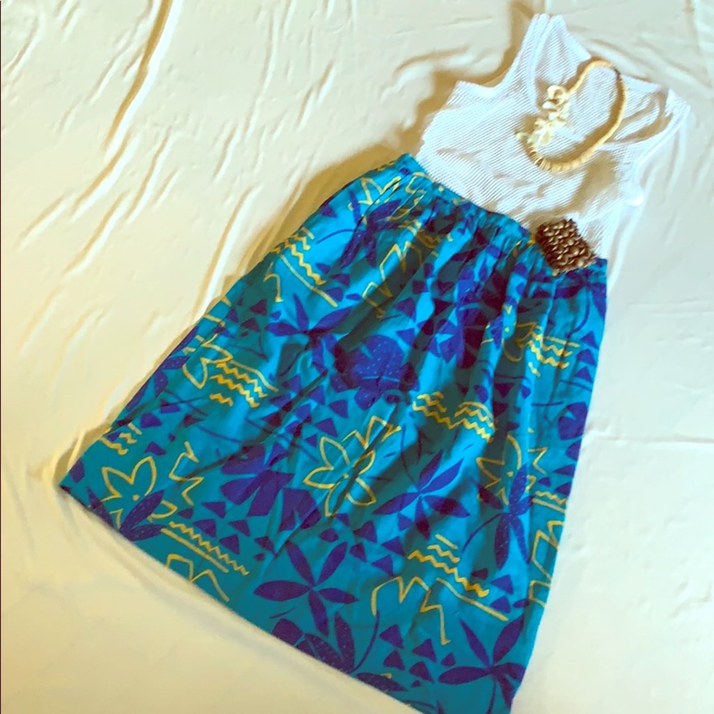 Liz Claiborne Vintage Skirt Caribbean Vibes Print‎